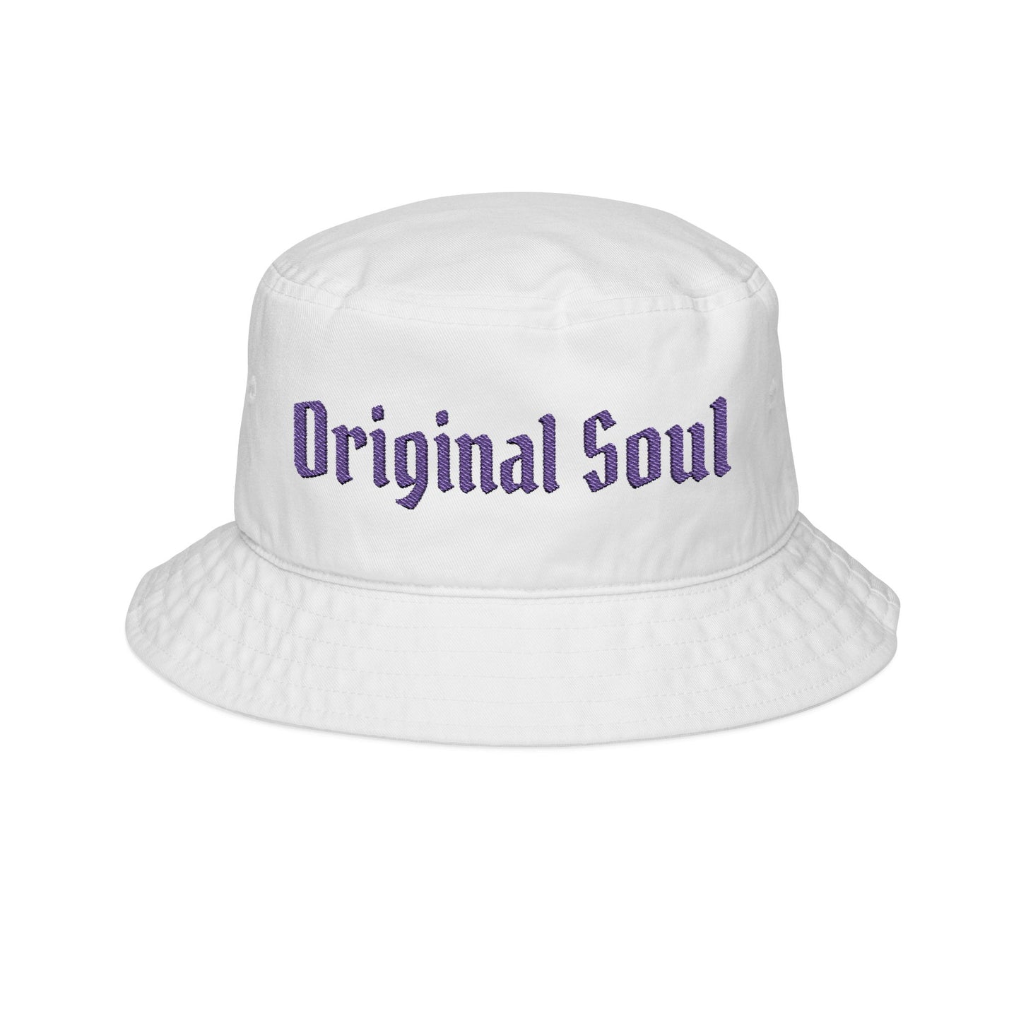Original Soul Embroidered Bucket Hat — Vintage Script, Streetwear Sun Hat