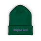 Original Soul Embroidered Beanie — Classic Cuffed Knit Hat