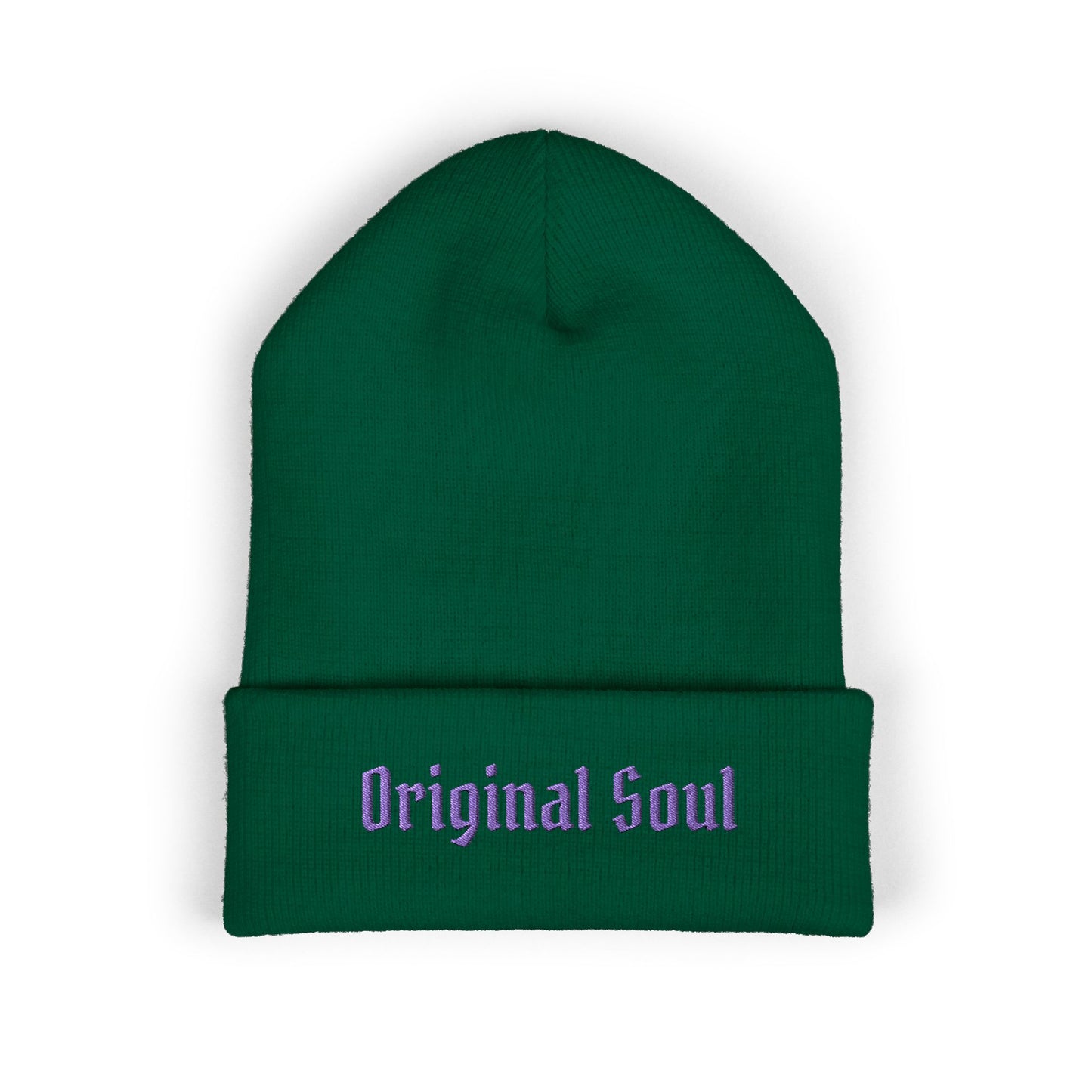 Original Soul Embroidered Beanie — Classic Cuffed Knit Hat