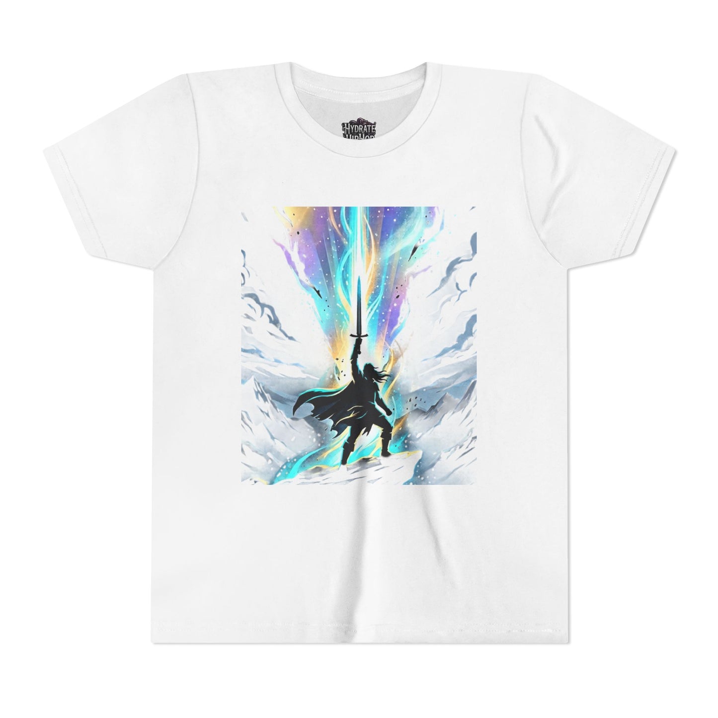 Youth Tee — Guardian of Light Fantasy Sword Graphic