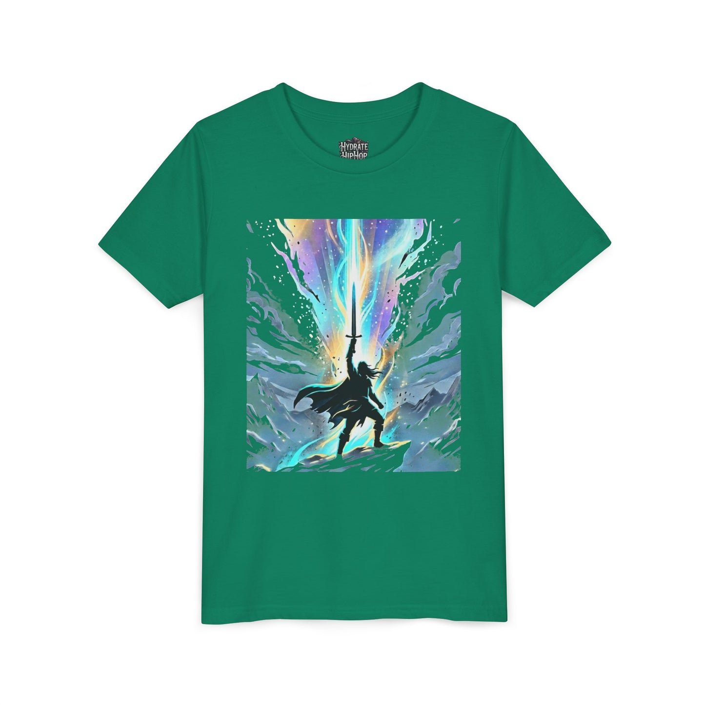 Youth Tee — Guardian of Light Fantasy Sword Graphic