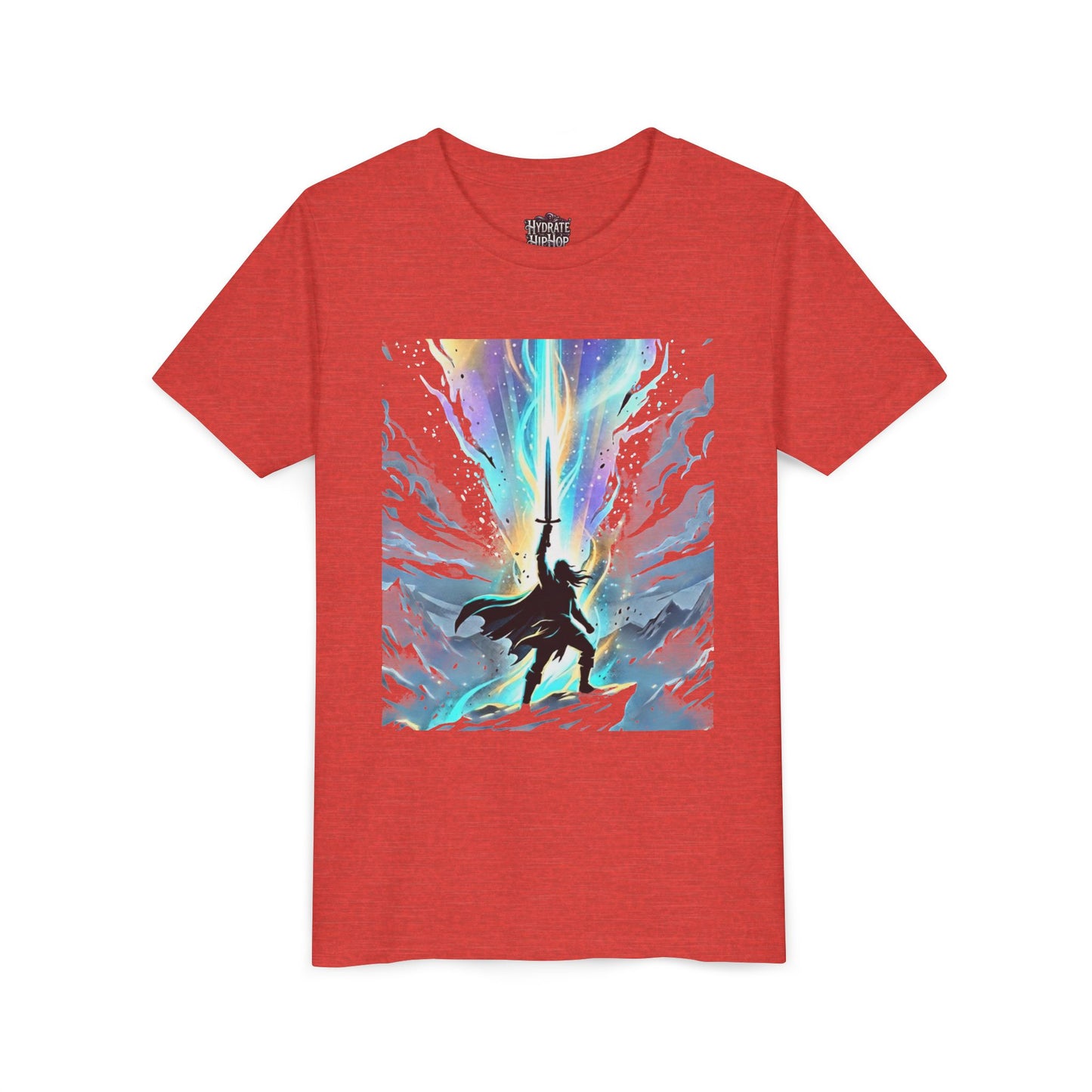 Youth Tee — Guardian of Light Fantasy Sword Graphic