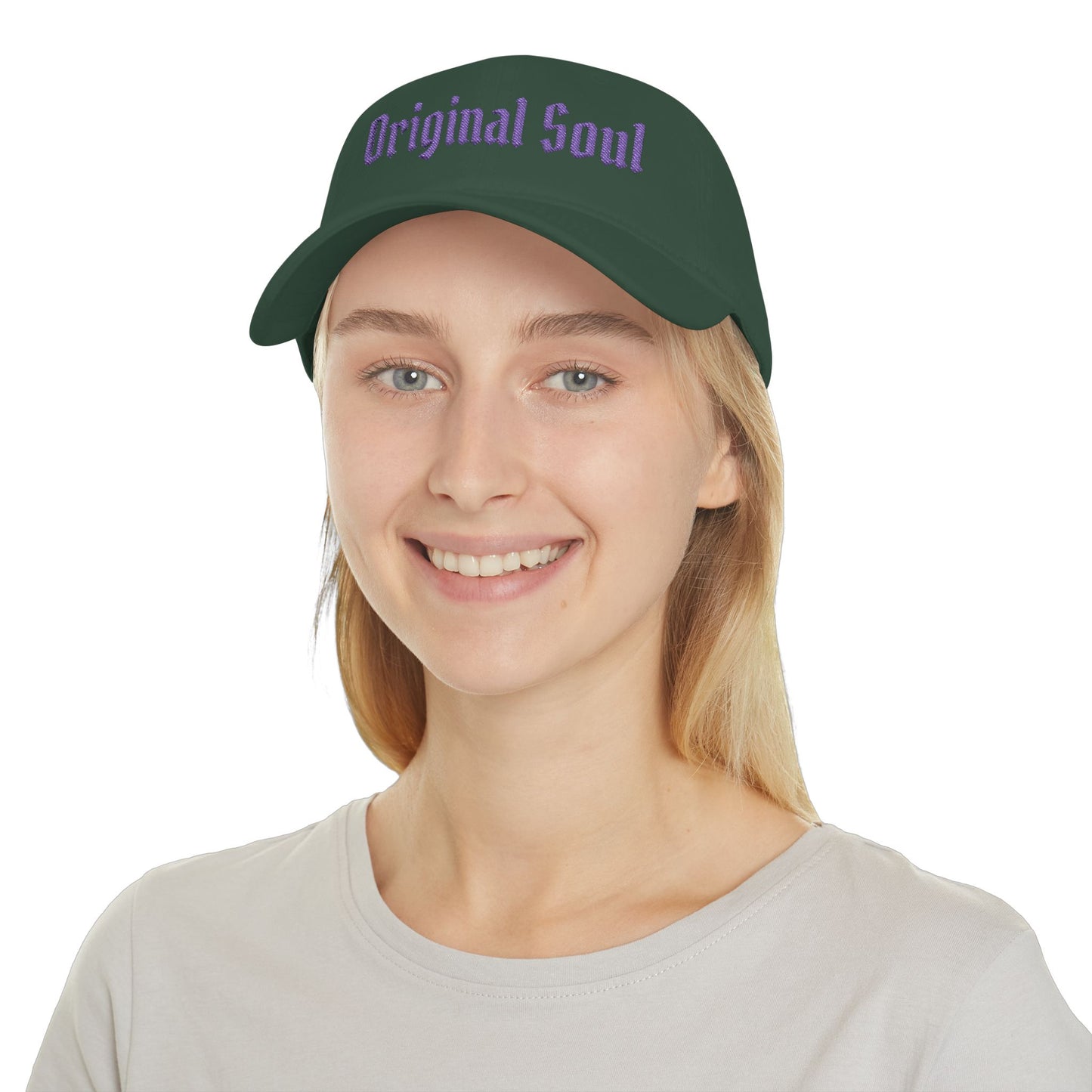 Original Soul Low Profile Baseball Cap — Retro Script Embroidered Hat