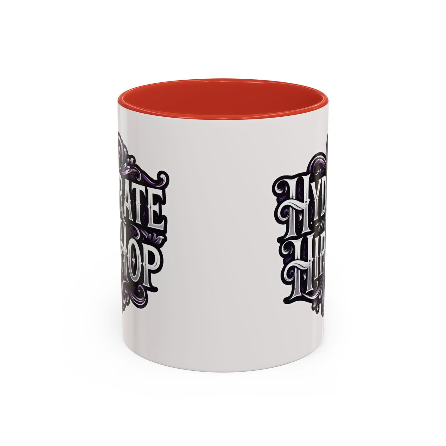 Hydrate Hip Hop Accent Coffee Mug – Retro Script Beverage Cup (11/15oz)