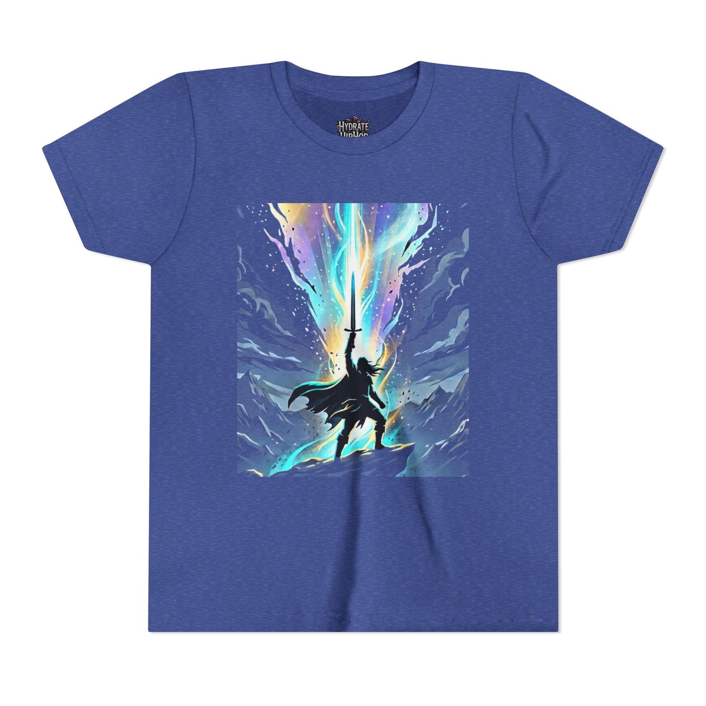Youth Tee — Guardian of Light Fantasy Sword Graphic