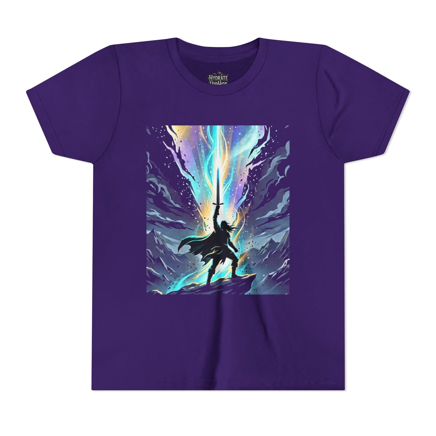 Youth Tee — Guardian of Light Fantasy Sword Graphic