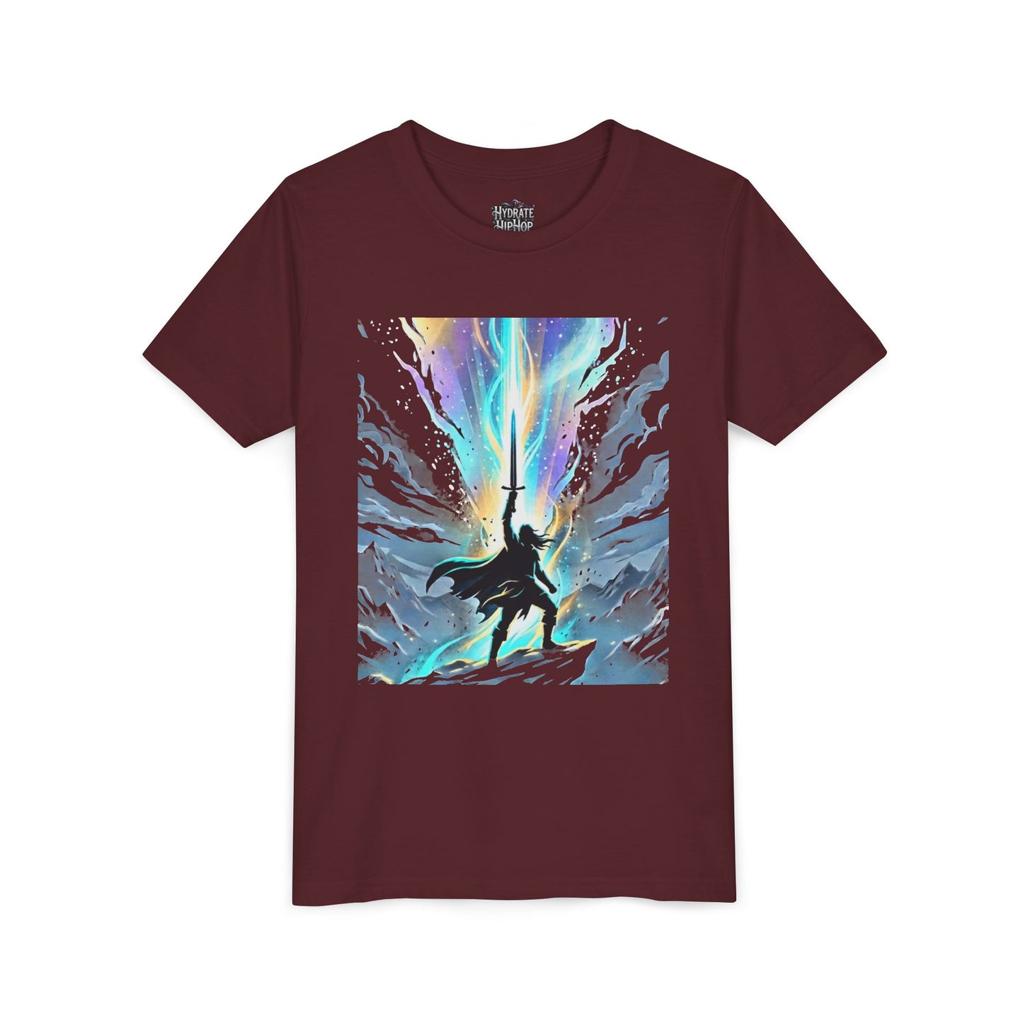 Youth Tee — Guardian of Light Fantasy Sword Graphic