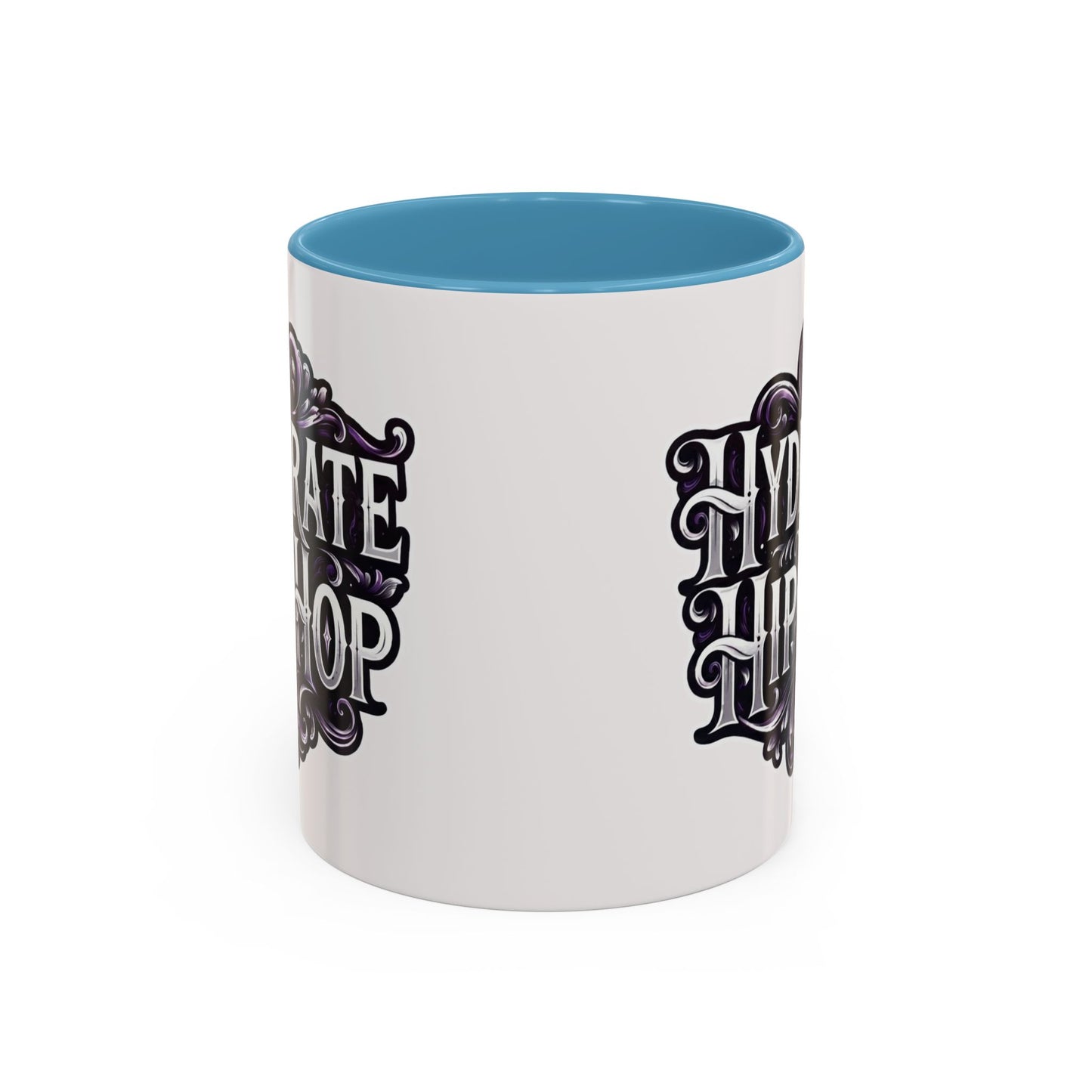 Hydrate Hip Hop Accent Coffee Mug – Retro Script Beverage Cup (11/15oz)