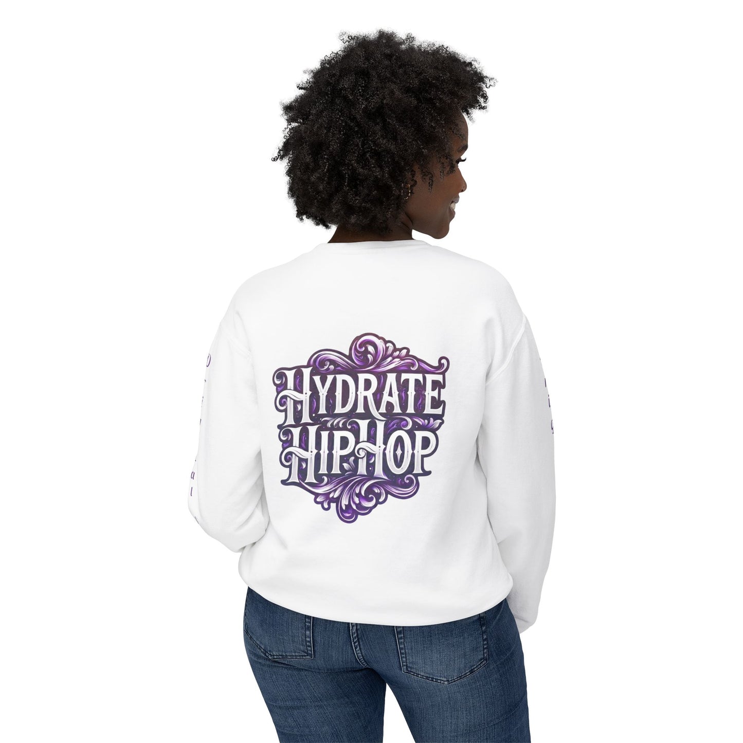 Hydrate Hip Hop Crewneck Sweatshirt — Retro Script Logo Pullover