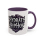 Hydrate Hip Hop Accent Coffee Mug – Retro Script Beverage Cup (11/15oz)