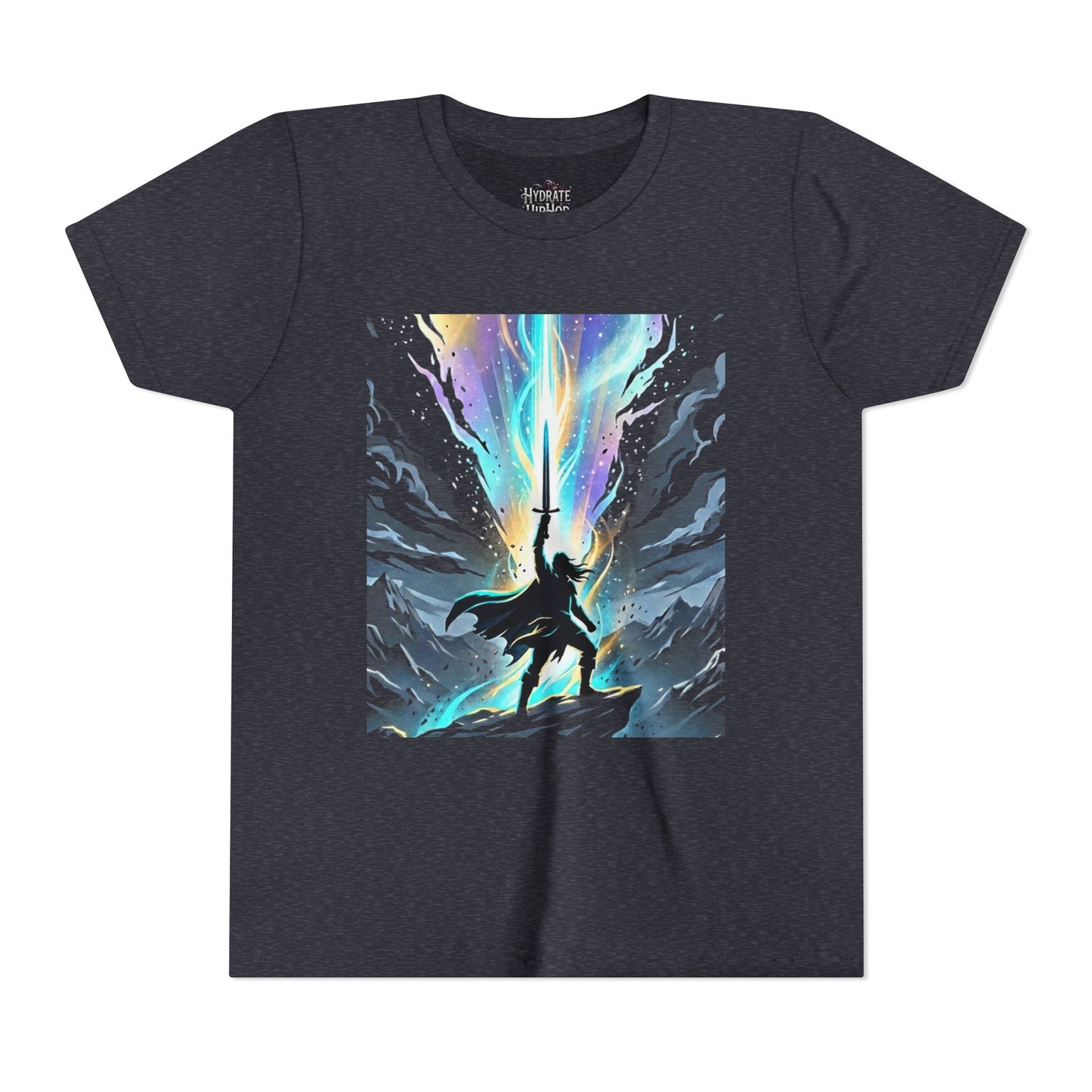 Youth Tee — Guardian of Light Fantasy Sword Graphic