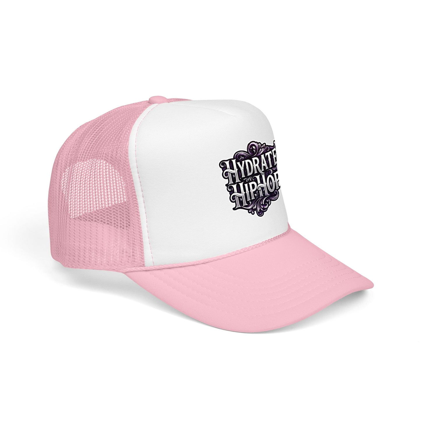Hydrate Hip Hop Trucker Hat - Retro Script Foam Mesh Cap