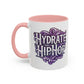 Hydrate Hip Hop Accent Coffee Mug — Purple Typography Tea & Coffee Cup (11/15oz)