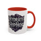 Hydrate Hip Hop Accent Coffee Mug – Retro Script Beverage Cup (11/15oz)