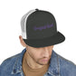 Original Soul Trucker Cap — Embroidered Purple Script Mesh Snapback