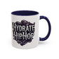 Hydrate Hip Hop Accent Coffee Mug – Retro Script Beverage Cup (11/15oz)
