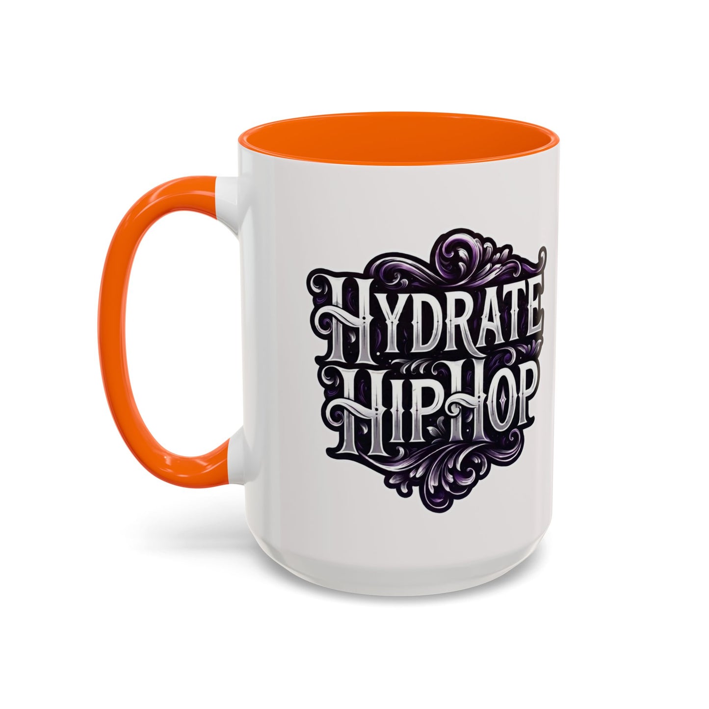 Hydrate Hip Hop Accent Coffee Mug – Retro Script Beverage Cup (11/15oz)