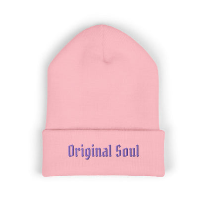 Original Soul Embroidered Beanie — Classic Cuffed Knit Hat