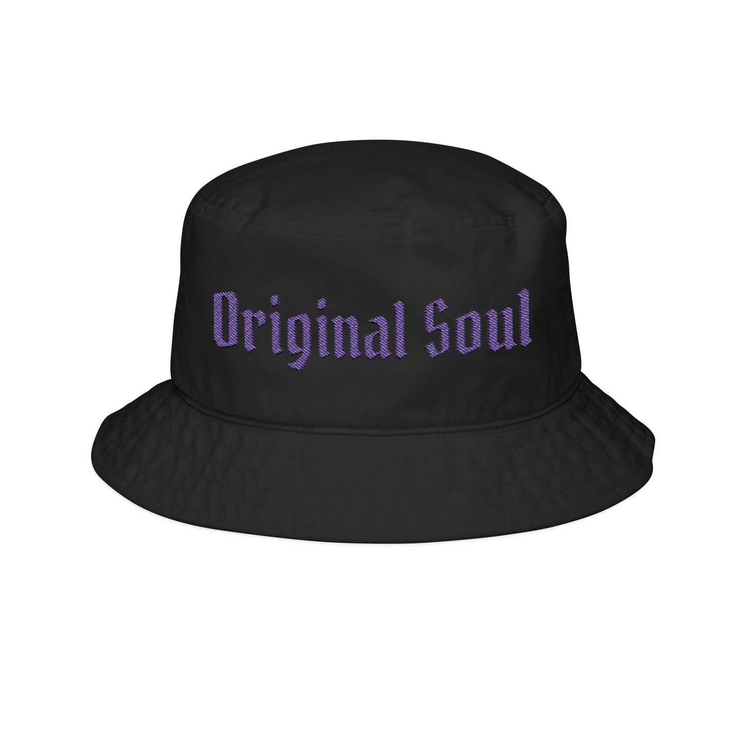 Original Soul Embroidered Bucket Hat — Vintage Script, Streetwear Sun Hat
