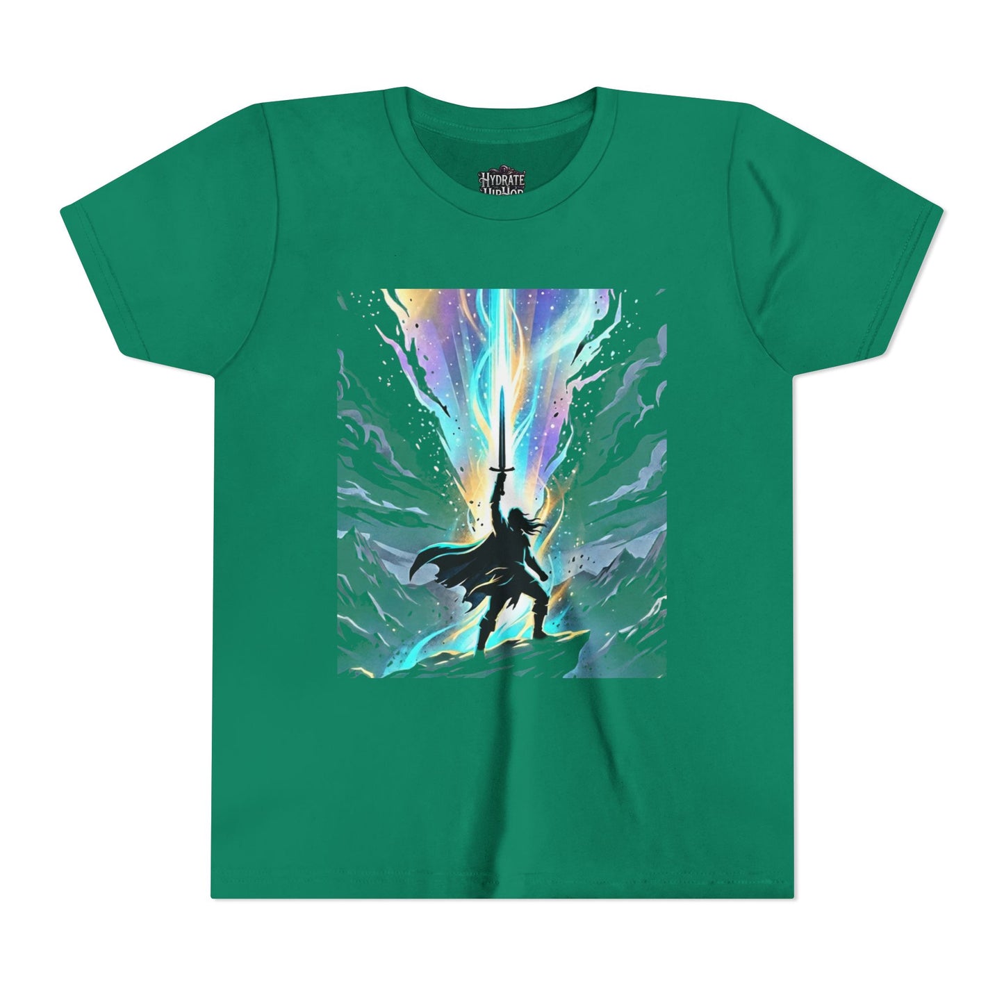 Youth Tee — Guardian of Light Fantasy Sword Graphic