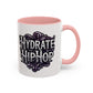 Hydrate Hip Hop Accent Coffee Mug – Retro Script Beverage Cup (11/15oz)