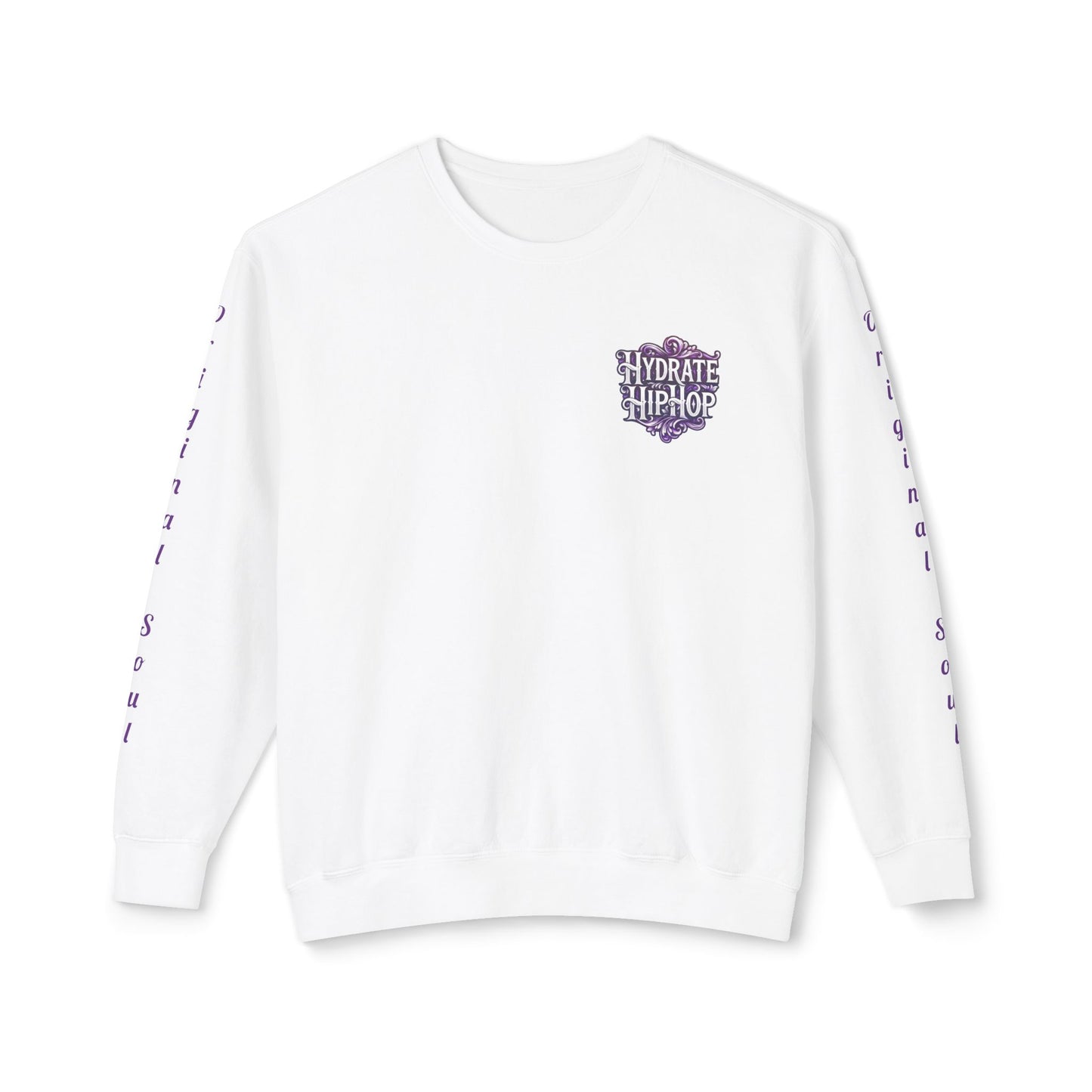 Hydrate Hip Hop Crewneck Sweatshirt — Retro Script Logo Pullover