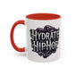 Hydrate Hip Hop Accent Coffee Mug – Retro Script Beverage Cup (11/15oz)