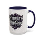 Hydrate Hip Hop Accent Coffee Mug – Retro Script Beverage Cup (11/15oz)