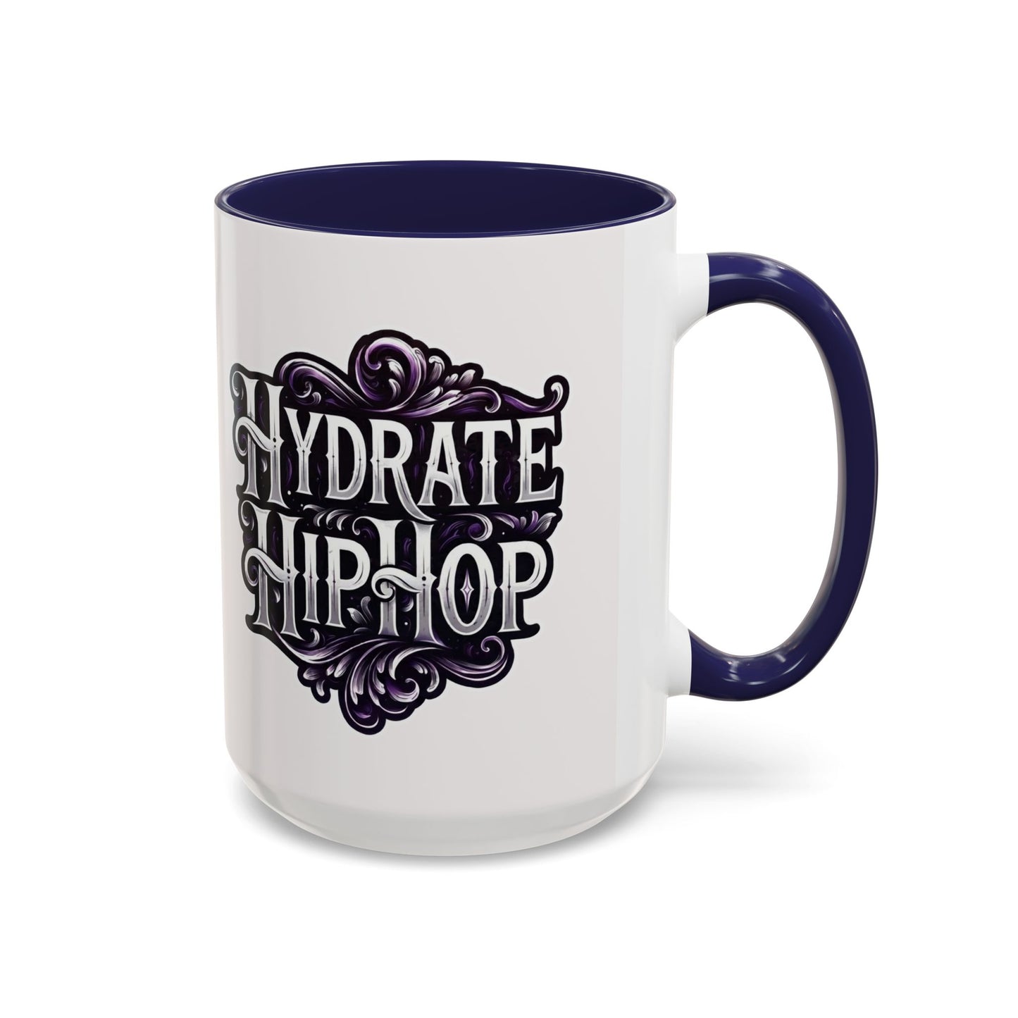 Hydrate Hip Hop Accent Coffee Mug – Retro Script Beverage Cup (11/15oz)