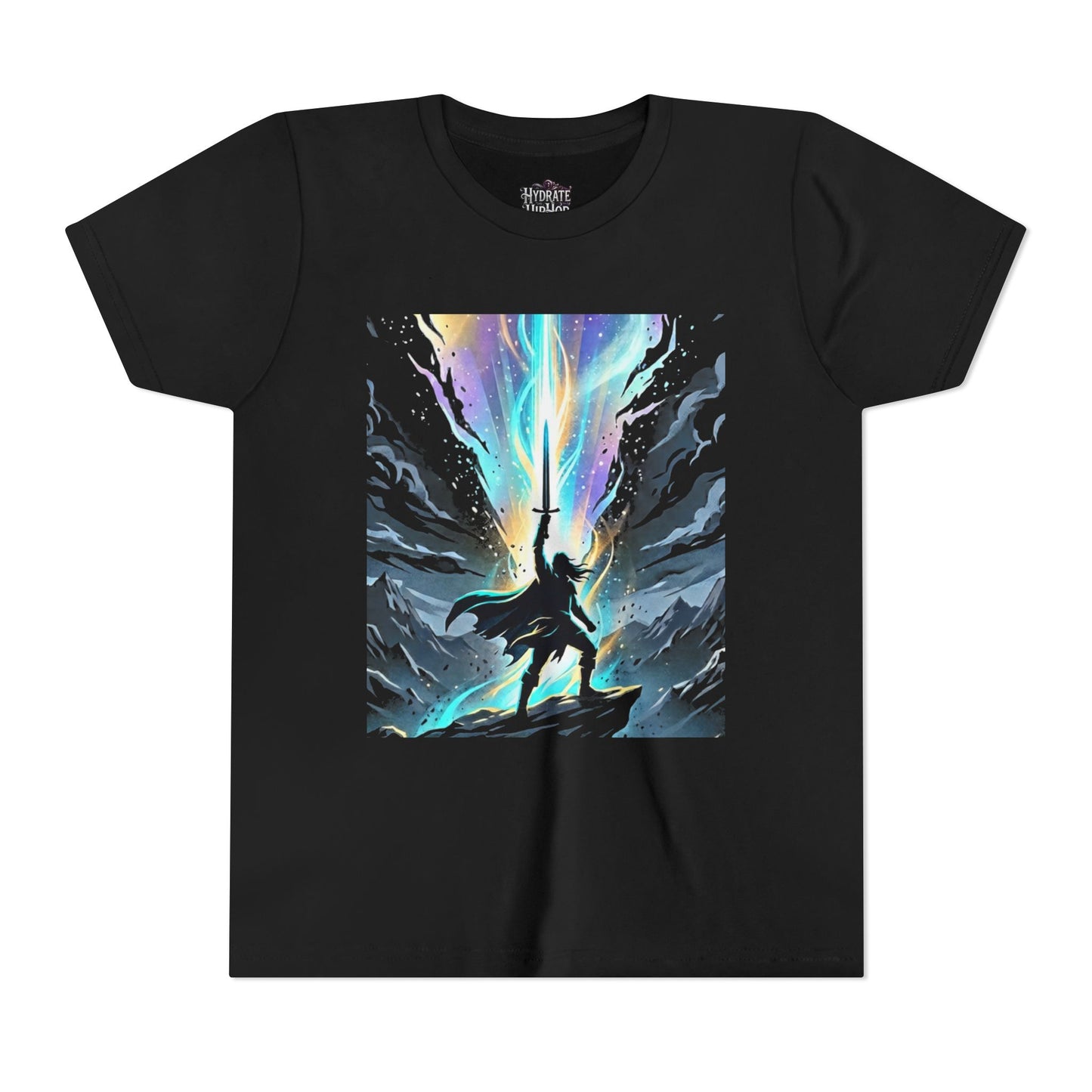 Youth Tee — Guardian of Light Fantasy Sword Graphic