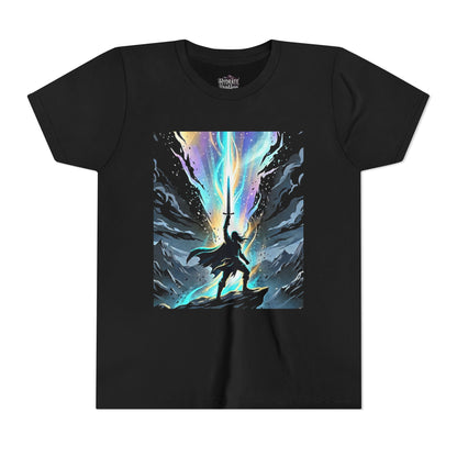 Youth Tee — Guardian of Light Fantasy Sword Graphic