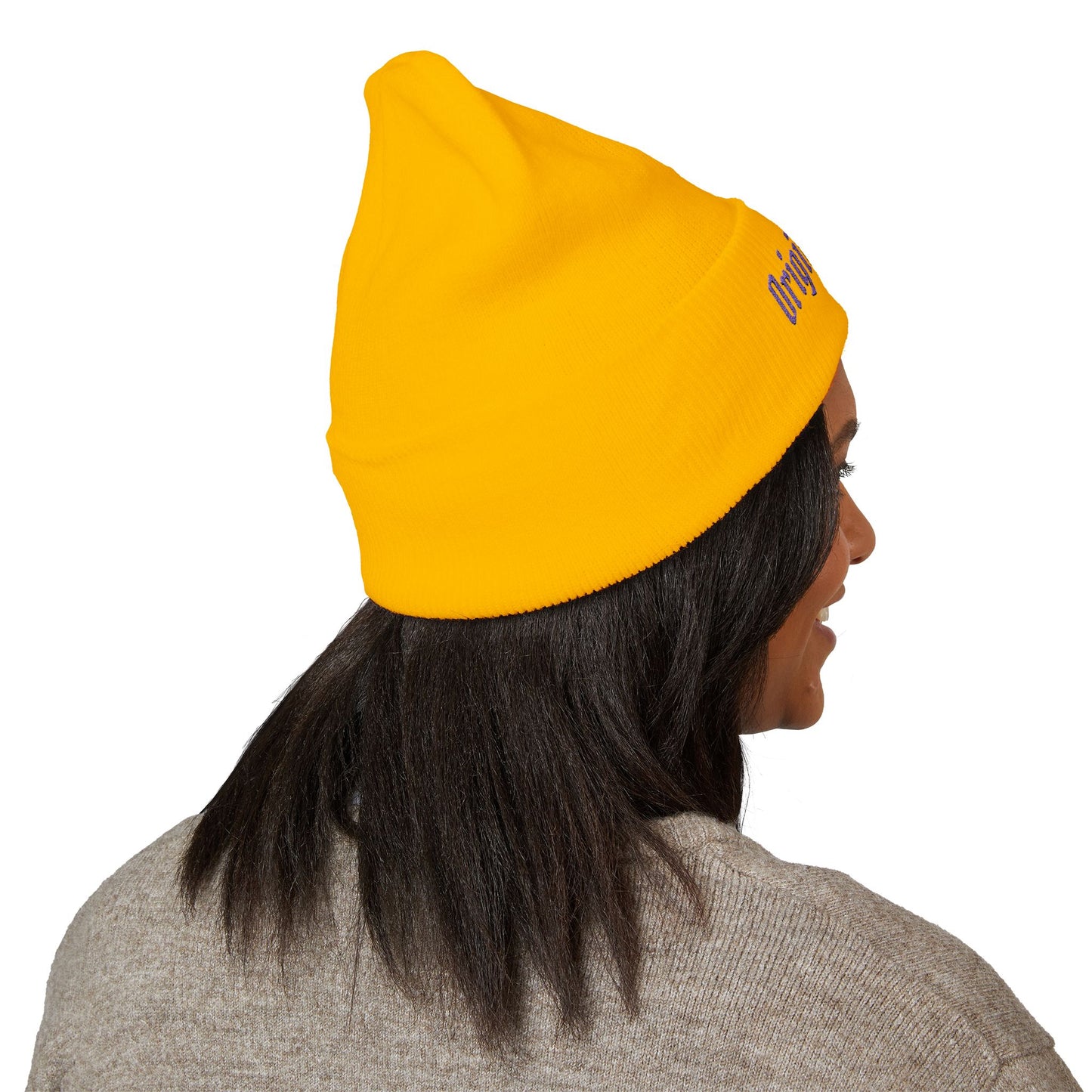 Original Soul Embroidered Beanie — Classic Cuffed Knit Hat