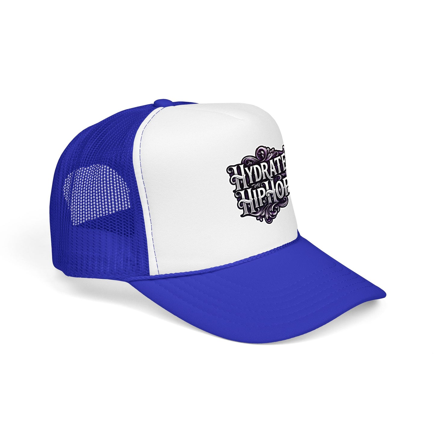 Hydrate Hip Hop Trucker Hat - Retro Script Foam Mesh Cap