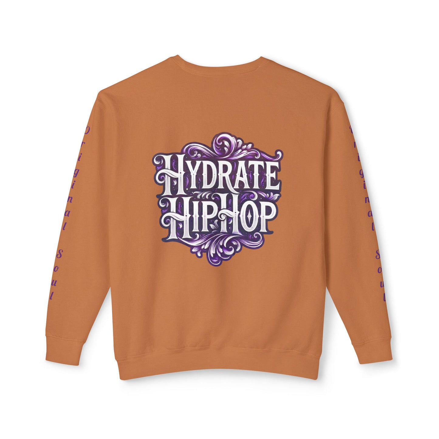 Hydrate Hip Hop Crewneck Sweatshirt — Retro Script Logo Pullover