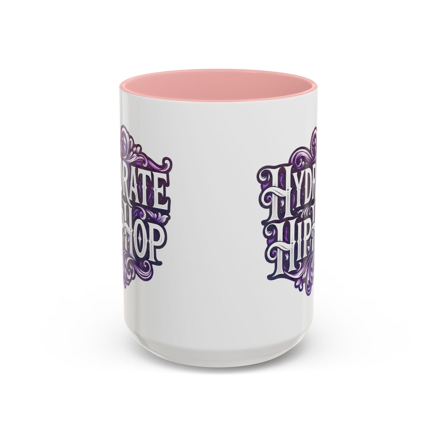 Hydrate Hip Hop Accent Coffee Mug — Purple Typography Tea & Coffee Cup (11/15oz)
