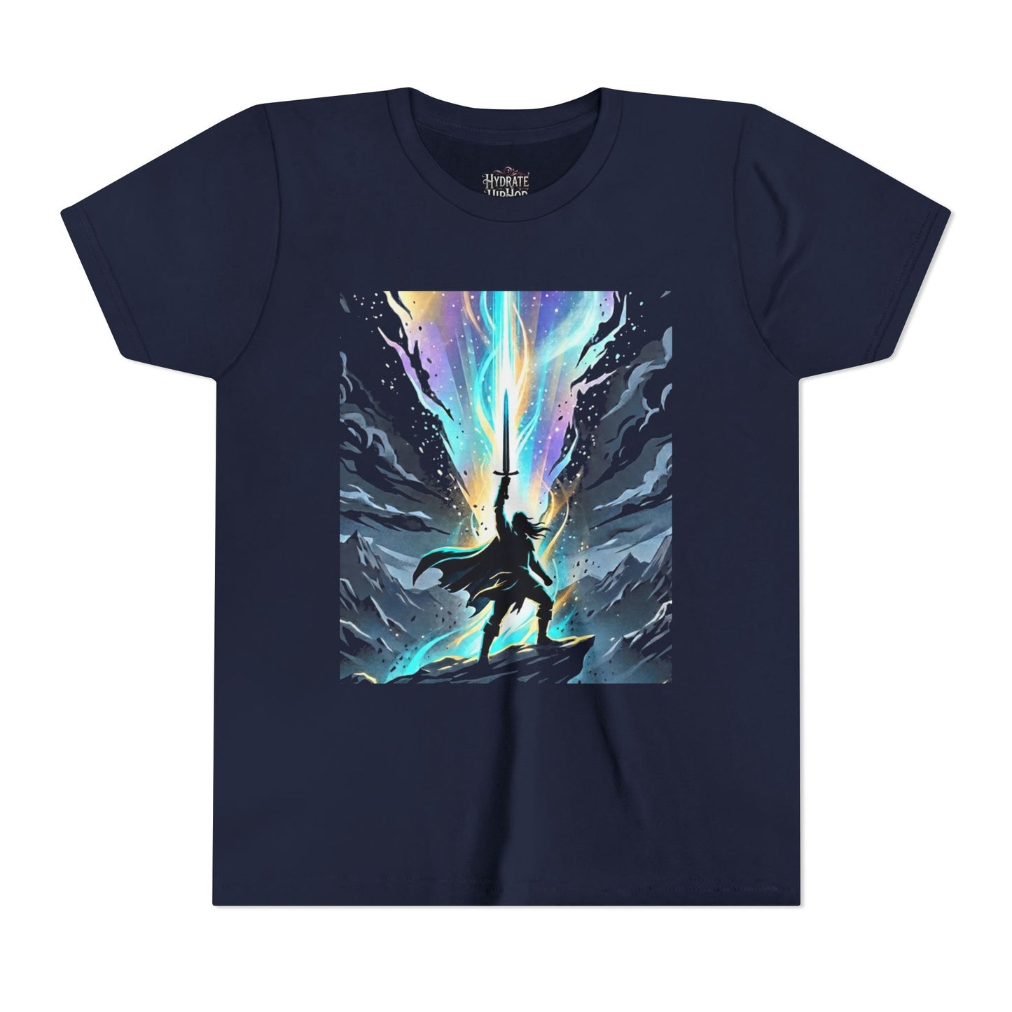 Youth Tee — Guardian of Light Fantasy Sword Graphic