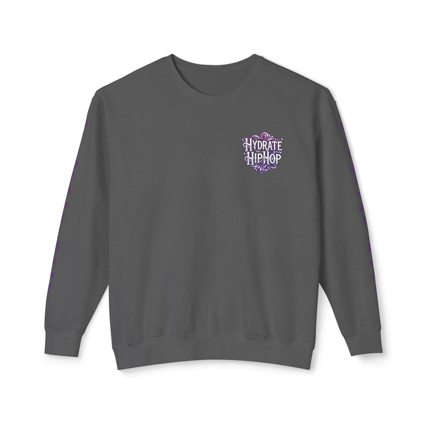 Hydrate Hip Hop Crewneck Sweatshirt — Retro Script Logo Pullover