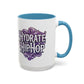 Hydrate Hip Hop Accent Coffee Mug — Purple Typography Tea & Coffee Cup (11/15oz)