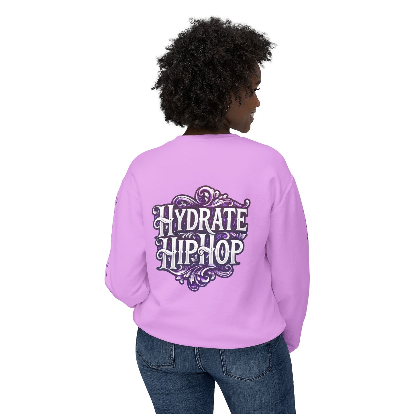 Hydrate Hip Hop Crewneck Sweatshirt — Retro Script Logo Pullover