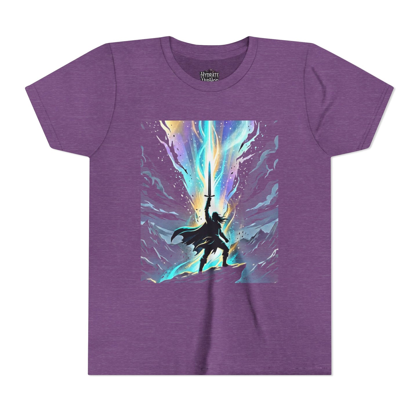 Youth Tee — Guardian of Light Fantasy Sword Graphic