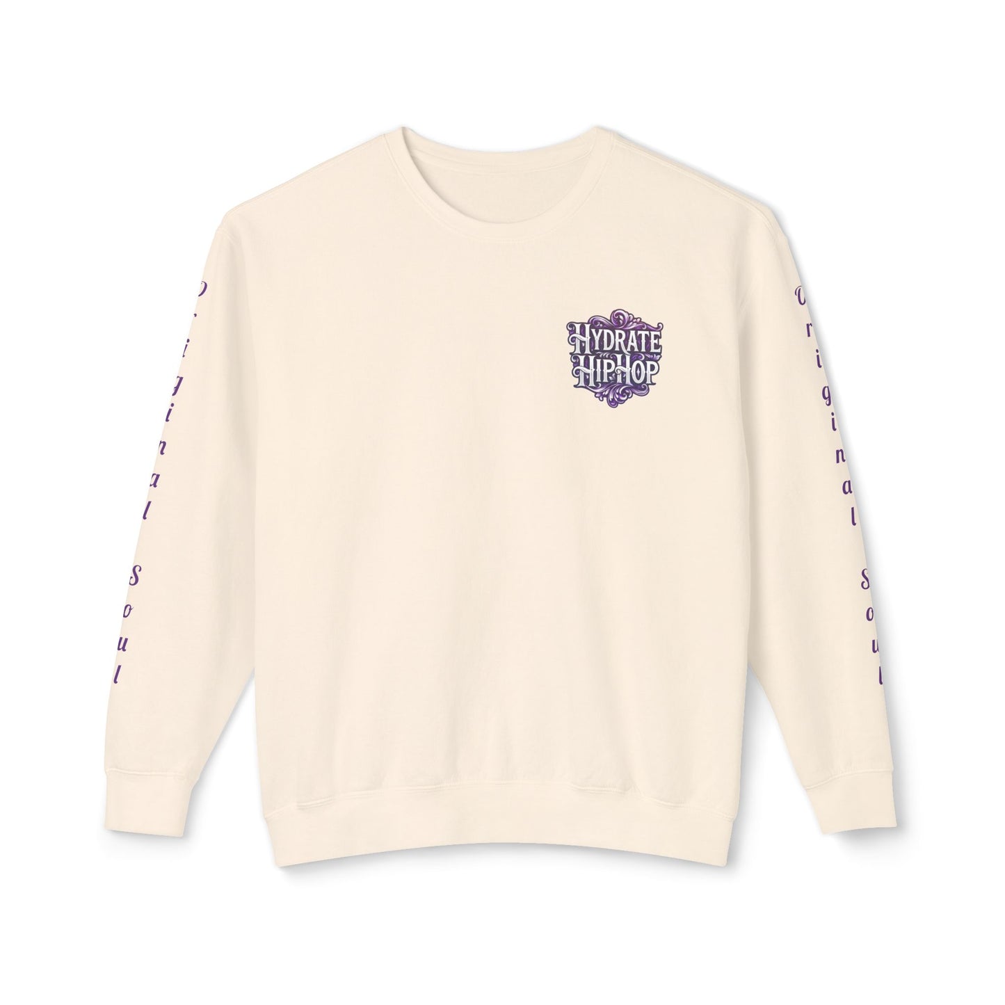 Hydrate Hip Hop Crewneck Sweatshirt — Retro Script Logo Pullover