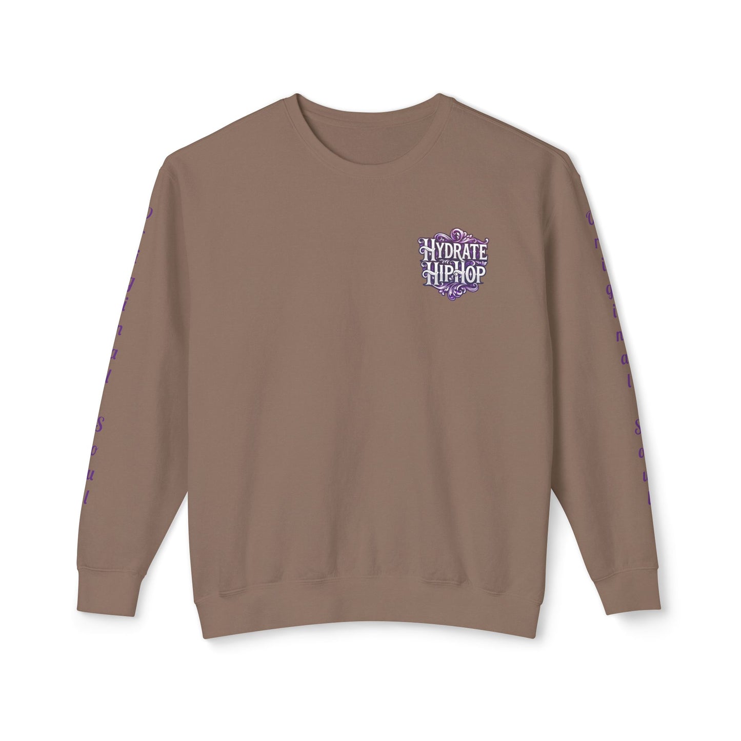 Hydrate Hip Hop Crewneck Sweatshirt — Retro Script Logo Pullover