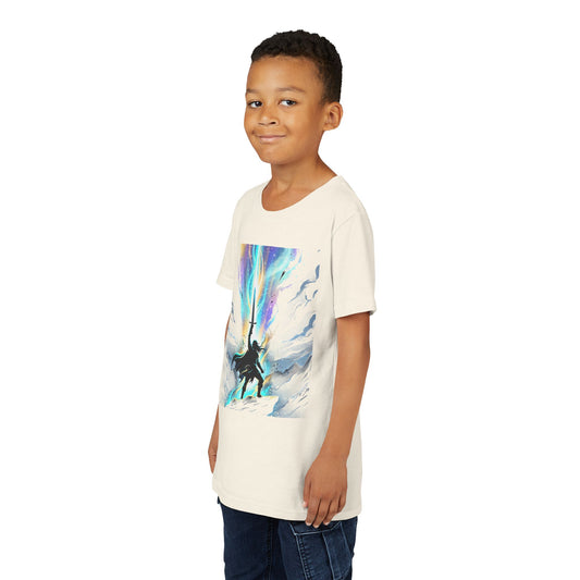 Youth Tee — Guardian of Light Fantasy Sword Graphic