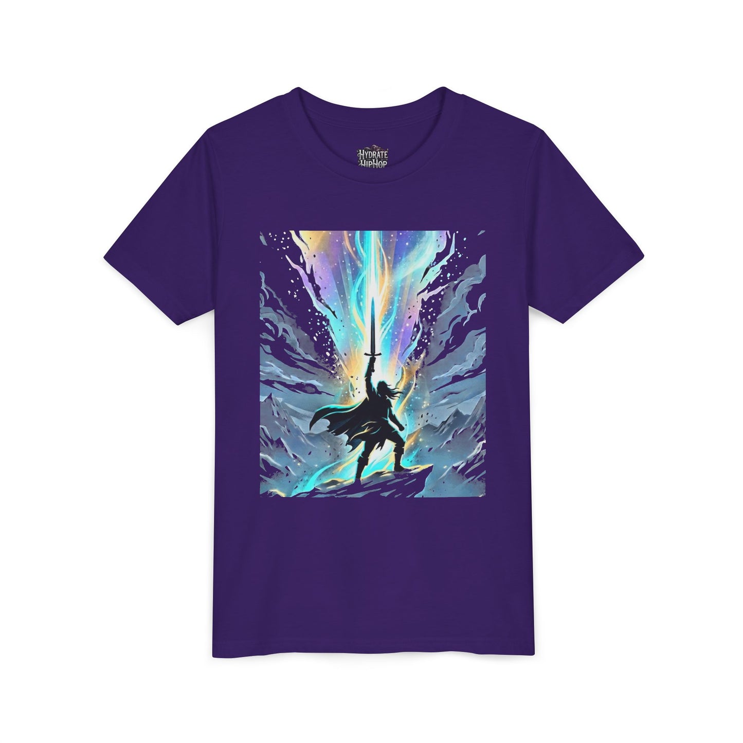 Youth Tee — Guardian of Light Fantasy Sword Graphic