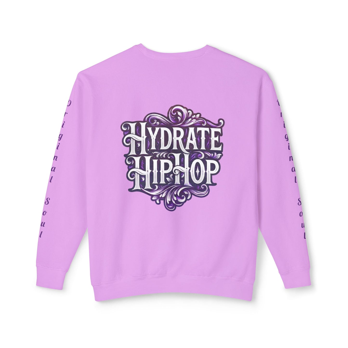 Hydrate Hip Hop Crewneck Sweatshirt — Retro Script Logo Pullover
