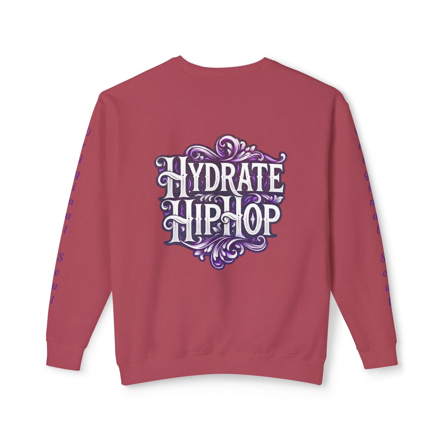 Hydrate Hip Hop Crewneck Sweatshirt — Retro Script Logo Pullover