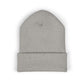 P.S.Y.C. Embroidered Cuffed Beanie — Purple Lettering Winter Hat