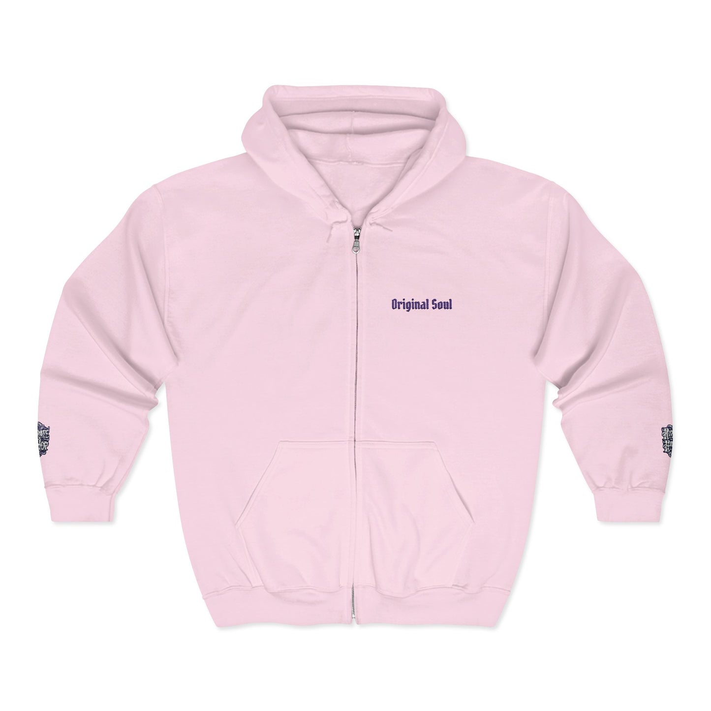 Original Soul Zip Hoodie — Minimal Embroidered Full-Zip Sweatshirt