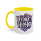 Hydrate Hip Hop Accent Coffee Mug — Purple Typography Tea & Coffee Cup (11/15oz)