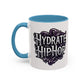 Hydrate Hip Hop Accent Coffee Mug – Retro Script Beverage Cup (11/15oz)